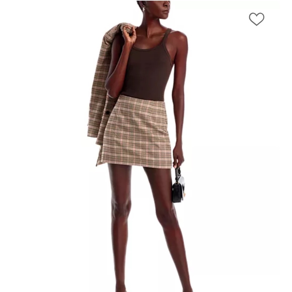 French connection Gina check mini skirt size 4